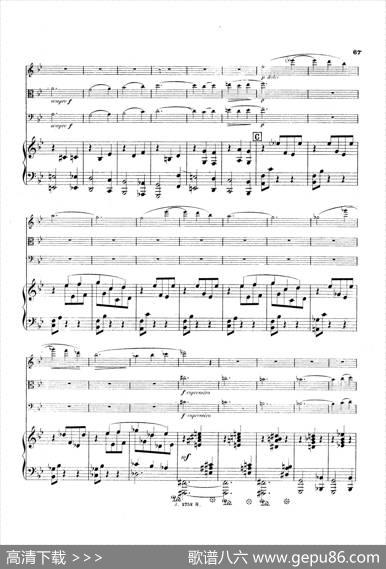 PianoQuartetNo.2ingMinorOp.45（g小调第二钢琴四重奏总谱）|加布里埃尔·福雷