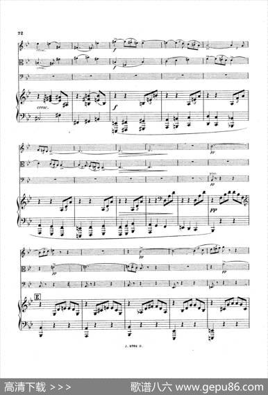 PianoQuartetNo.2ingMinorOp.45（g小调第二钢琴四重奏总谱）|加布里埃尔·福雷