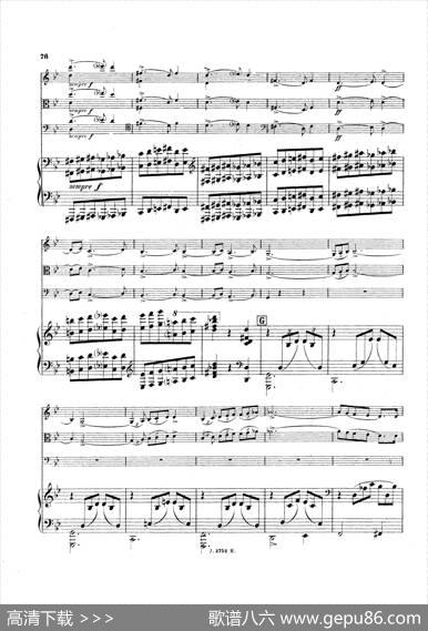PianoQuartetNo.2ingMinorOp.45（g小调第二钢琴四重奏总谱）|加布里埃尔·福雷