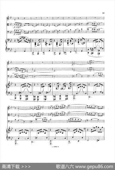 PianoQuartetNo.2ingMinorOp.45（g小调第二钢琴四重奏总谱）|加布里埃尔·福雷