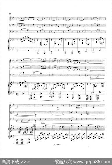 PianoQuartetNo.2ingMinorOp.45（g小调第二钢琴四重奏总谱）|加布里埃尔·福雷