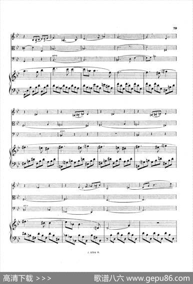 PianoQuartetNo.2ingMinorOp.45（g小调第二钢琴四重奏总谱）|加布里埃尔·福雷