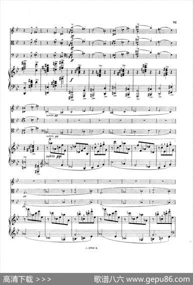 PianoQuartetNo.2ingMinorOp.45（g小调第二钢琴四重奏总谱）|加布里埃尔·福雷