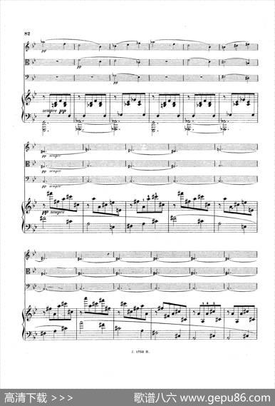 PianoQuartetNo.2ingMinorOp.45（g小调第二钢琴四重奏总谱）|加布里埃尔·福雷