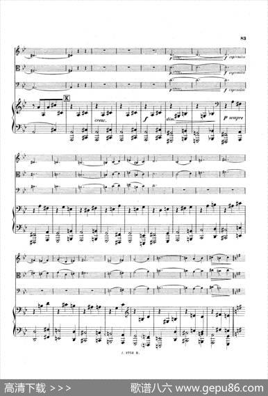 PianoQuartetNo.2ingMinorOp.45（g小调第二钢琴四重奏总谱）|加布里埃尔·福雷