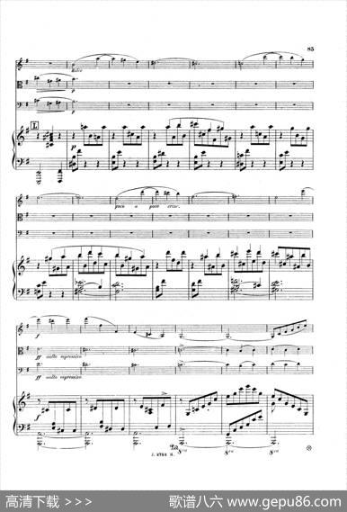 PianoQuartetNo.2ingMinorOp.45（g小调第二钢琴四重奏总谱）|加布里埃尔·福雷