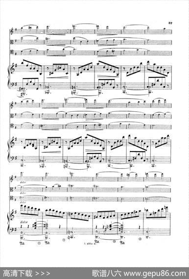 PianoQuartetNo.2ingMinorOp.45（g小调第二钢琴四重奏总谱）|加布里埃尔·福雷