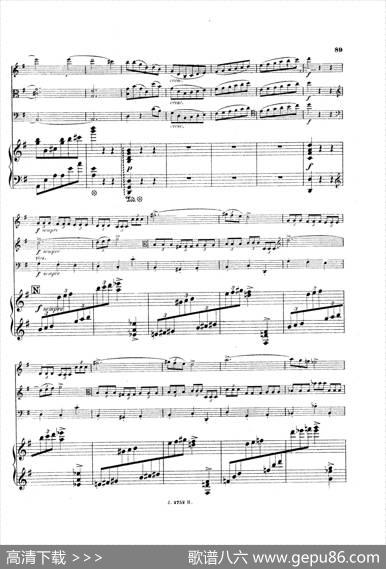 PianoQuartetNo.2ingMinorOp.45（g小调第二钢琴四重奏总谱）|加布里埃尔·福雷