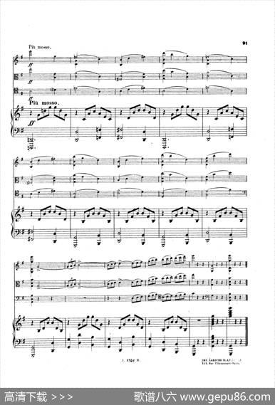 PianoQuartetNo.2ingMinorOp.45（g小调第二钢琴四重奏总谱）|加布里埃尔·福雷