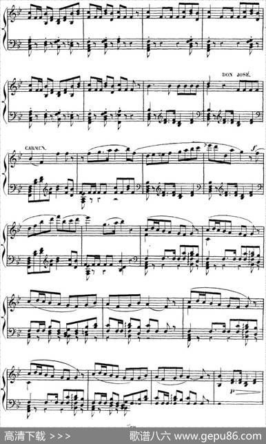 CarmenforSoloPiano（卡门全剧钢琴独奏版）（No.16）|乔治·比才