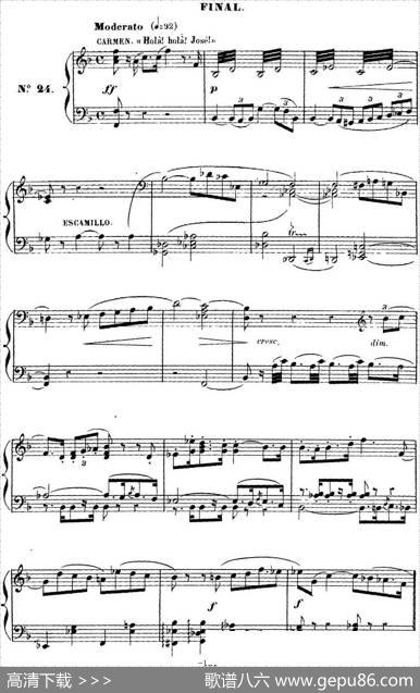 CarmenforSoloPiano（卡门全剧钢琴独奏版）（No.24）|乔治·比才