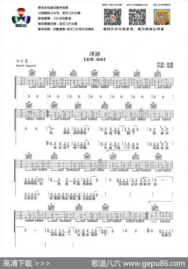 浮游（赵雷词曲、武汉三叶乐器编配版） - 赵雷|赵雷