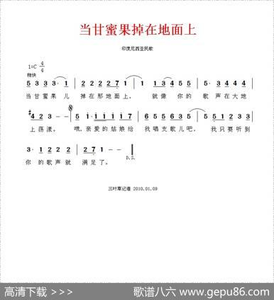 当甘蜜果掉在地面上（印尼）