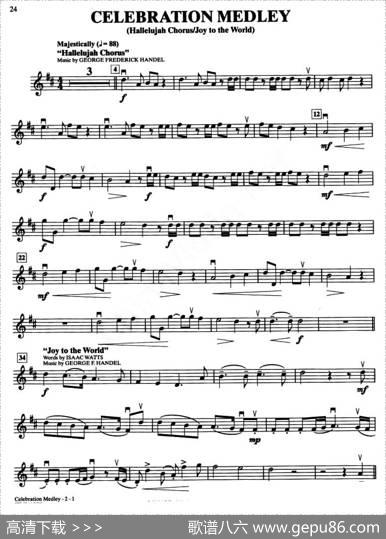 CELEBRATIONMEDLEY（小提琴分谱）