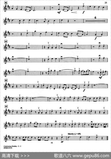 CELEBRATIONMEDLEY（小提琴分谱）