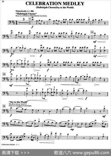 CELEBRATIONMEDLEY（大提琴分谱）