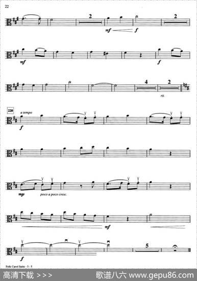 IV.ODUFROHLICHE／ECHOCAROL（中提琴分谱）