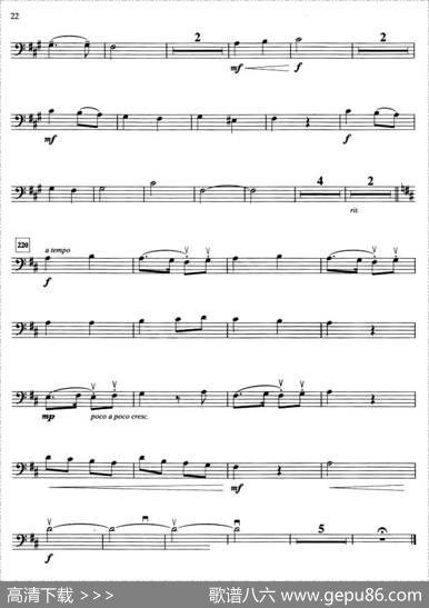 IV.ODUFROHLICHE／ECHOCAROL（大提琴分谱）
