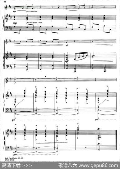 IV.ODUFROHLICHE／ECHOCAROL（钢琴伴奏谱）