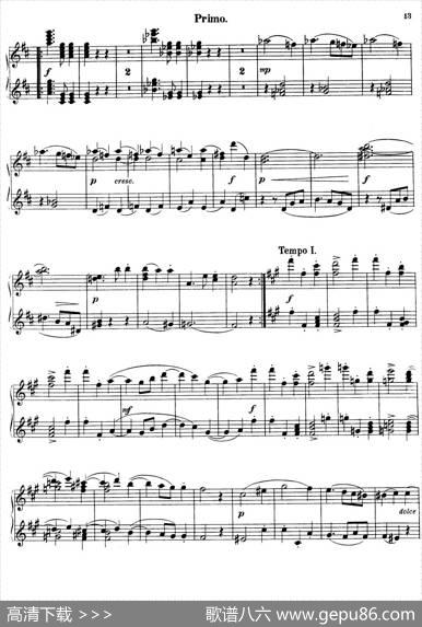 WalzerOp.3-4hands（圆舞曲·四手联弹）|厄恩斯特·凡·多南依