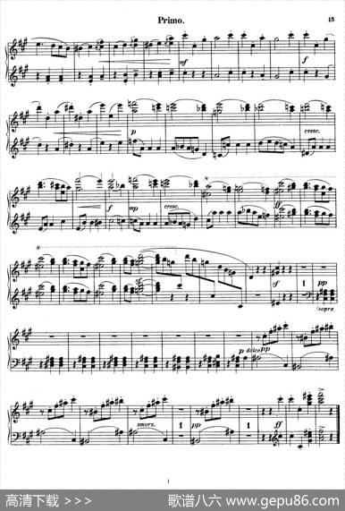 WalzerOp.3-4hands（圆舞曲·四手联弹）|厄恩斯特·凡·多南依