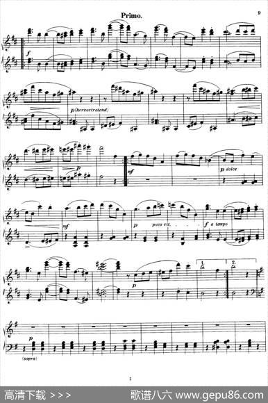WalzerOp.3-4hands（圆舞曲·四手联弹）|厄恩斯特·凡·多南依