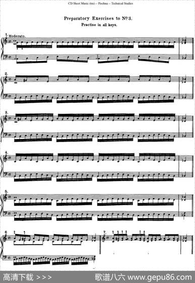 TechnicalStudies60ProgressiveExercises（60首钢琴循序渐进练习曲P1——10）|约瑟夫·皮史纳