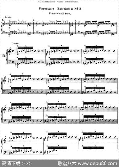 TechnicalStudies60ProgressiveExercises（60首钢琴循序渐进练习曲P21——30）|约瑟夫·皮史纳