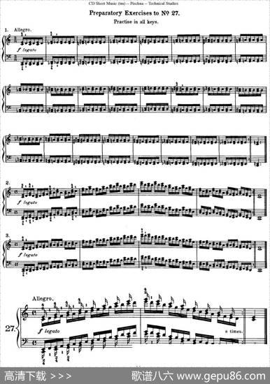 TechnicalStudies60ProgressiveExercises（60首钢琴循序渐进练习曲P31——40）|约瑟夫·皮史纳