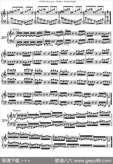 TechnicalStudies60ProgressiveExercises（60首钢琴循序渐进练习曲P31——40）|约瑟夫·皮史纳