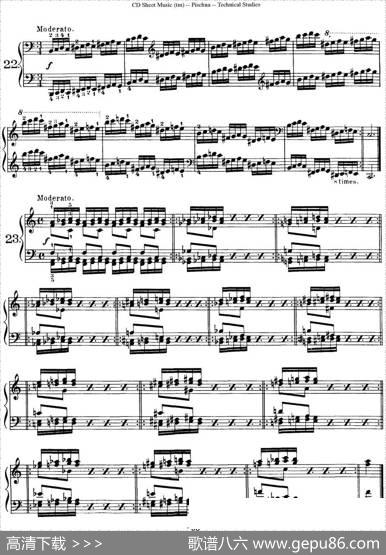 TechnicalStudies60ProgressiveExercises（60首钢琴循序渐进练习曲P31——40）|约瑟夫·皮史纳