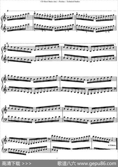 TechnicalStudies60ProgressiveExercises（60首钢琴循序渐进练习曲P31——40）|约瑟夫·皮史纳