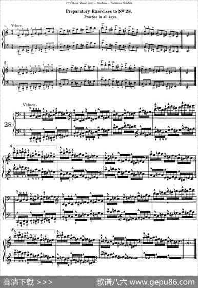TechnicalStudies60ProgressiveExercises（60首钢琴循序渐进练习曲P41——50）|约瑟夫·皮史纳
