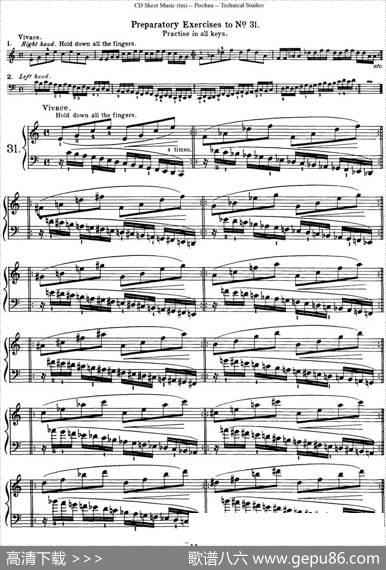TechnicalStudies60ProgressiveExercises（60首钢琴循序渐进练习曲P41——50）|约瑟夫·皮史纳