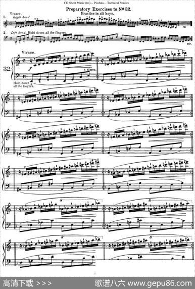 TechnicalStudies60ProgressiveExercises（60首钢琴循序渐进练习曲P41——50）|约瑟夫·皮史纳