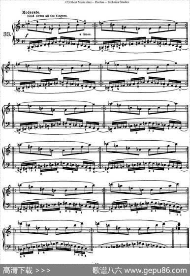 TechnicalStudies60ProgressiveExercises（60首钢琴循序渐进练习曲P41——50）|约瑟夫·皮史纳