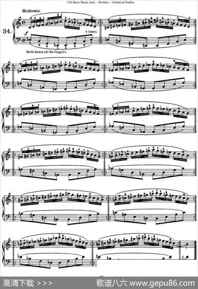 TechnicalStudies60ProgressiveExercises（60首钢琴循序渐进练习曲P41——50）|约瑟夫·皮史纳