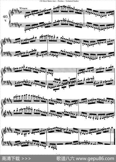 TechnicalStudies60ProgressiveExercises（60首钢琴循序渐进练习曲P71——80）|约瑟夫·皮史纳