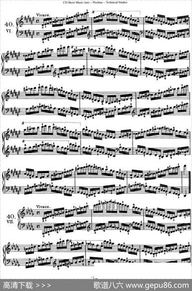 TechnicalStudies60ProgressiveExercises（60首钢琴循序渐进练习曲P71——80）|约瑟夫·皮史纳