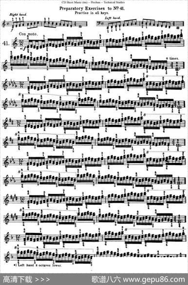 TechnicalStudies60ProgressiveExercises（60首钢琴循序渐进练习曲P71——80）|约瑟夫·皮史纳