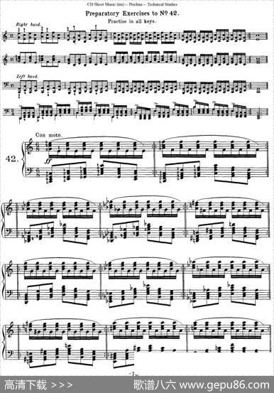 TechnicalStudies60ProgressiveExercises（60首钢琴循序渐进练习曲P71——80）|约瑟夫·皮史纳