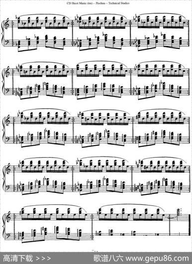 TechnicalStudies60ProgressiveExercises（60首钢琴循序渐进练习曲P71——80）|约瑟夫·皮史纳