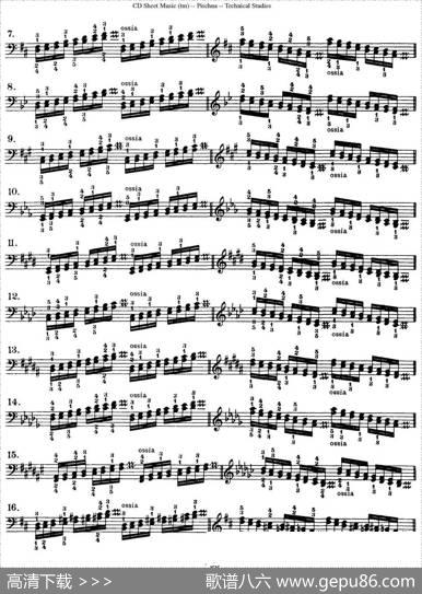 TechnicalStudies60ProgressiveExercises（60首钢琴循序渐进练习曲P91——99）|约瑟夫·皮史纳