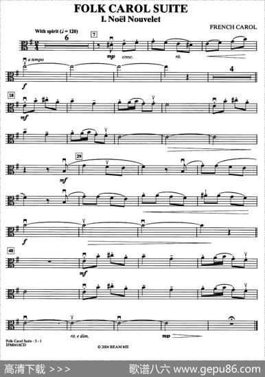 FOLKCAROLSUITE（中提琴分谱）
