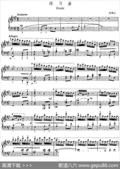中国钢琴名曲30首：练习曲|杜鸣心