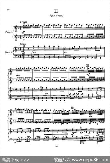 PianoConcertoNo.2ingMinorOp.16（g小调第二钢琴协奏曲·Ⅱ·双钢琴）|谢尔盖·普罗科菲耶夫
