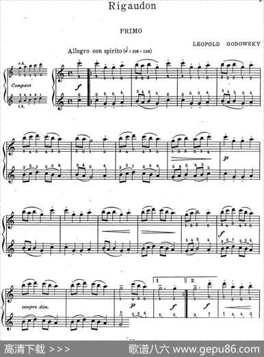 7Ancient-Dances-(4H)四手联弹（七首古风舞曲·3）|里奥鲍尔德·戈多夫斯基