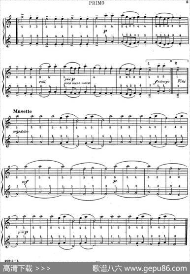 7Ancient-Dances-(4H)四手联弹（七首古风舞曲·4）|里奥鲍尔德·戈多夫斯基