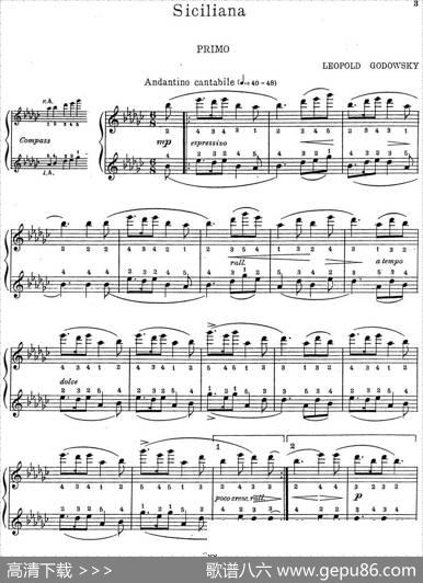 7Ancient-Dances-(4H)四手联弹（七首古风舞曲·6）|里奥鲍尔德·戈多夫斯基