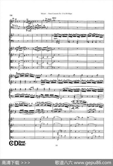 PianoConcertoNo.15inBbMajorK.450-FullScore（降B大调钢琴协奏曲总谱）|沃尔夫冈·阿玛多伊斯·莫扎特